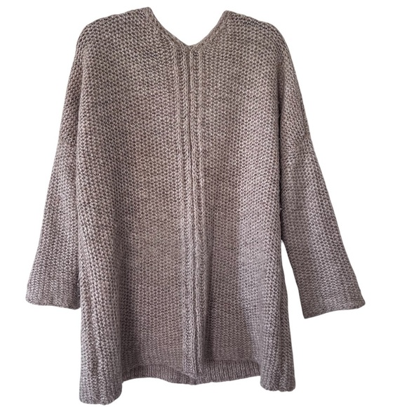 Anthropologie Moth Chain Channel Alpaca and Wool Blend Sweater in Tan size Small - Picture 3 of 15